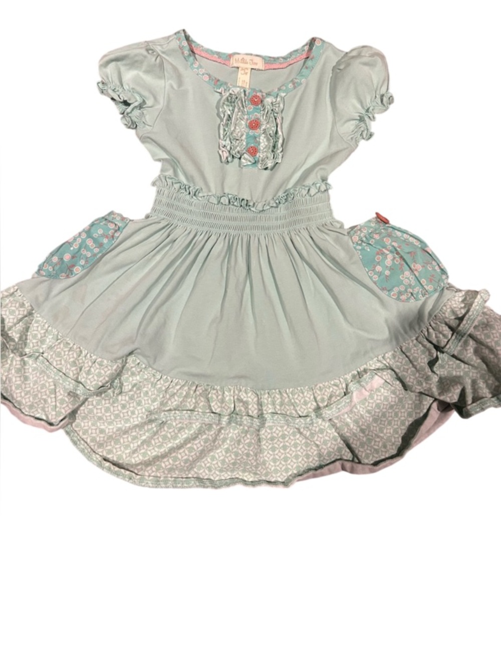 Matilda Jane Light Blue Dress with Floral Patterns
